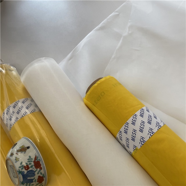 Mesh Mallas Para SerigrafIa Silk 43T Screen Printing Mesh White or Yellow Color