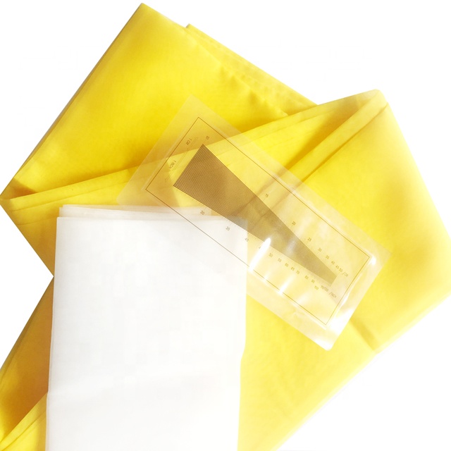 China price 63T 160Mesh white/yellow Silk polyester Screen printing mesh